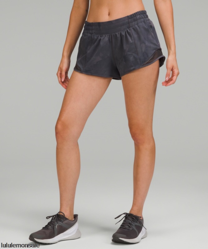 Lululemon Damen DELULU335 | Graphitgrau Hotty Hot Low-rise Gefütterte Short 25